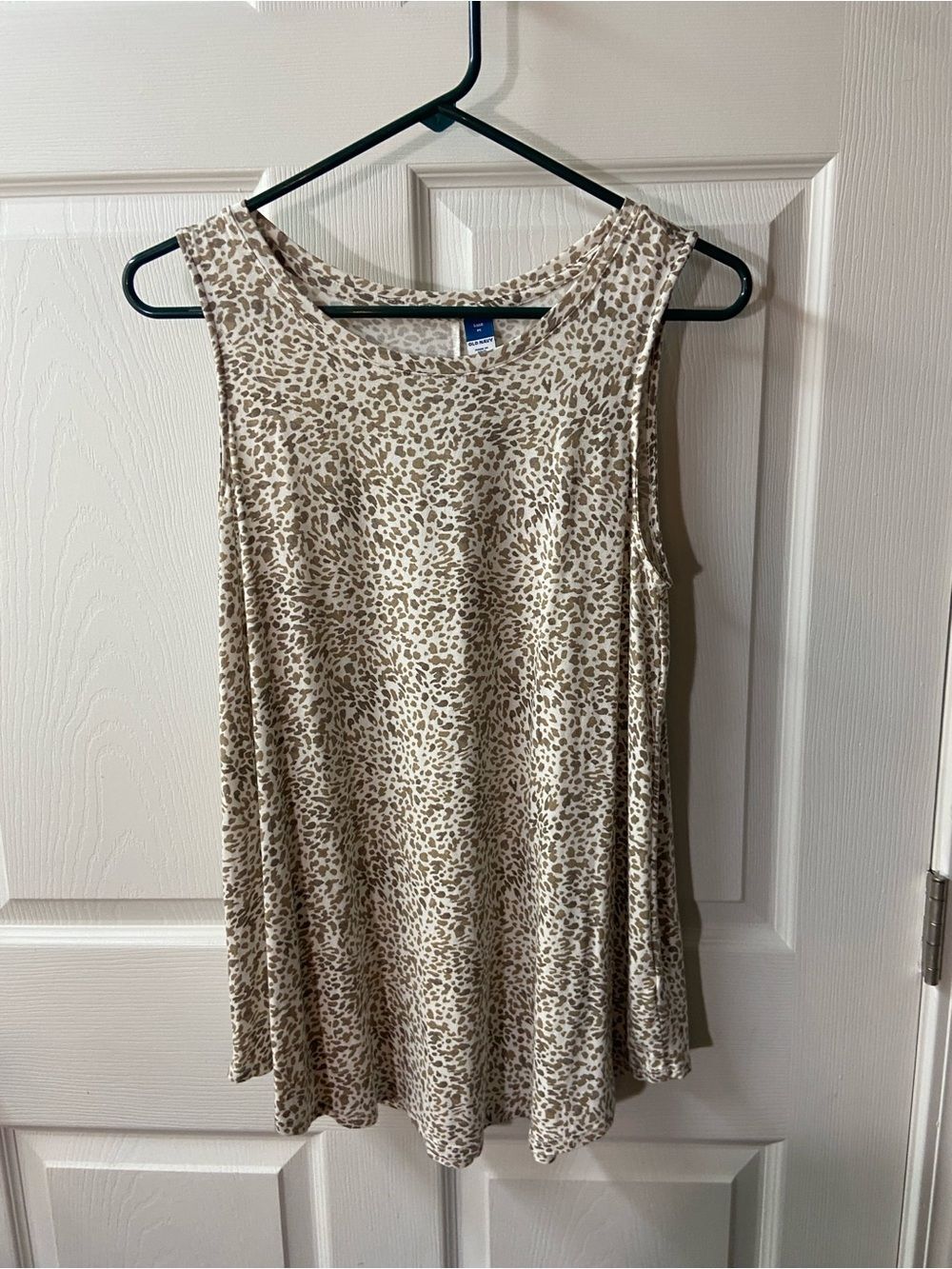 Old Navy Beige Leopard-Print Tank Top Luxe Medium